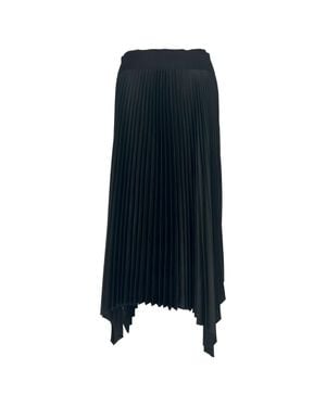JOSEPH Ade Knit Weave Plissé Skirt - Blue