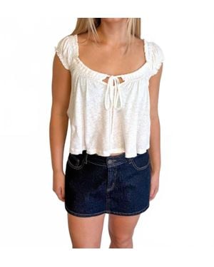 Olivaceous Emerly Feminine Flair Skort - White