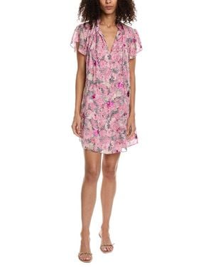 The Kooples Foil Detail Mini Dress - Red