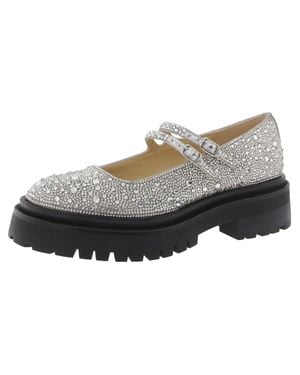 Betsey Johnson Rico Rhinestone Made Mary Janes - Gray