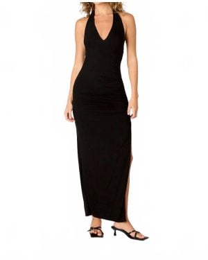 Nia Doris V-Neck Maxi Dress - Black