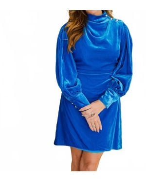 Alden Adair Gloria Mini Dress - Blue