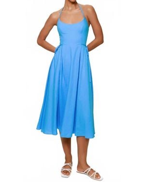 Hutch Bambi Linen Dress - Blue