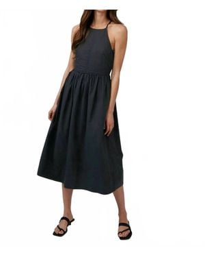 Bella Dahl Fitted Midi Halter Dress - Black