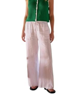 Little Lies Emma Side Trim Pants - White