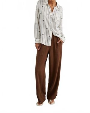 Rails Leon Lightweight Double Gauze Pant - White