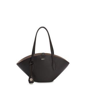 BOSS Tote Bag With Double B Monogram Key Ring - Black