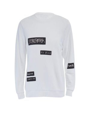 Raf Simons X Joyce Abstract Patchwork Cotton Sweater - White