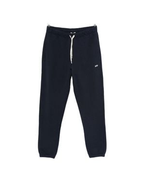 Autry Drawstring Embroidered Casual Pants - Blue