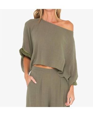 JBQ Avia One Shoulder Top - Green