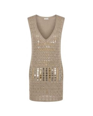 Malo Cotton Dress - Natural