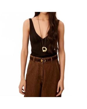 Sessun Attita Knit Tank Top - Brown