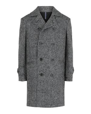 Slowear Monterdoro Herringbone Double-Breasted Coat - Gray