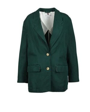 Tommy Hilfiger Jacket Cotton Linen - Green