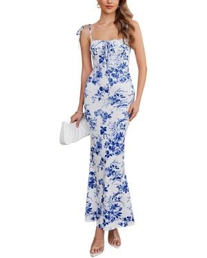 Amanda Royal Maxi Dress - Blue