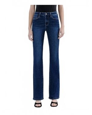 VERVET BY FLYING MONKEY Tummy Control High Rise Bootcut Jeans - Blue