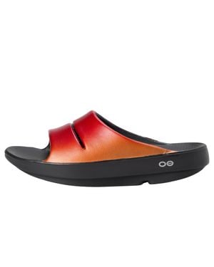 OOFOS Ooahh Luxe Slide Solstice 1101-Bksoltice - Red
