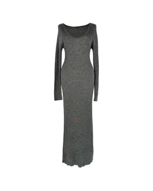 TOTEME Ribbed Maxi Dress - Gray