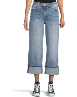 Kut From The Kloth Sienna High Rise Straight Leg-Roll Up 5" Jeans - Blue