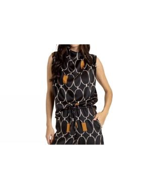 Lavender Brown Rosa Top - Black