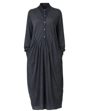 Transit Long Virgin Wool Jersey Dress - Blue