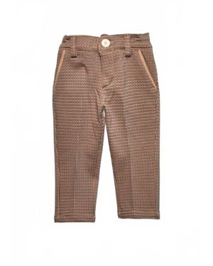 EMANUEL PRIS Boys Herringbone Pantalone - White