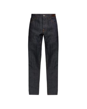Lanvin Straight-Leg Denim Jeans With Silk-Nylon Composition - Blue