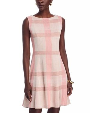Misook Fit And Flare Dress - Pink