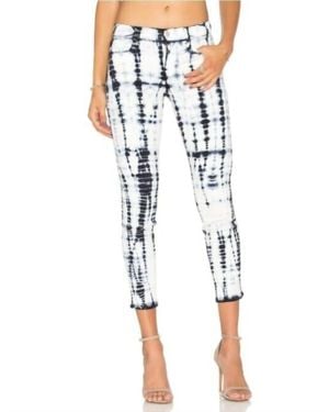J Brand Capri Crop Tie Dye Skinny Jeans - Blue