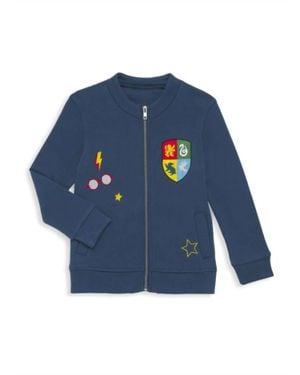 Chaser Brand Boy's Hogwarts Zip Up Patch Jacket - Blue