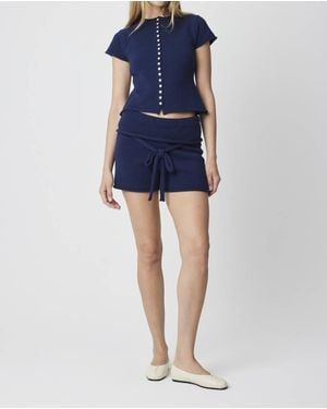 Azalea Claudia Knit Shorts - Blue