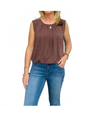KLD Bubble Hem Top - Blue