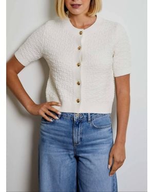 Design History Short Sleeve Sweater - Blue