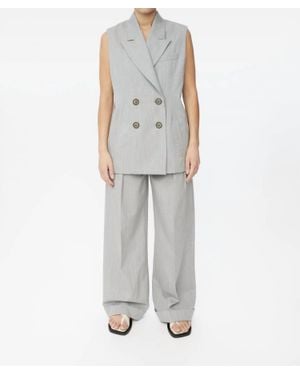 Dāl the Label Double Breasted Vest - Gray