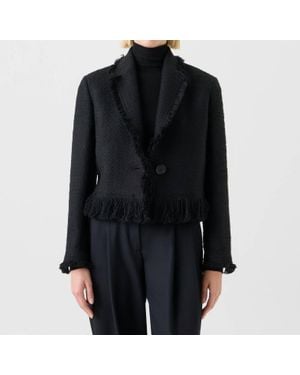 Akris Punto Short Tweed Jacket - Black