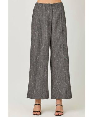 Mystree Shimmer & Stride Pinstripe Pants - Gray