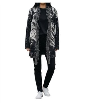 FRANK LYMAN Tassel Trim Cardigan - Black