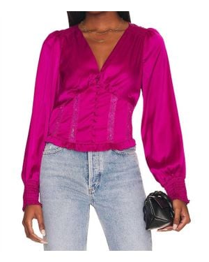 Heartloom Kathleen V-Neck Top - Red