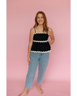 Eesome Doodles Blouse Top - Pink
