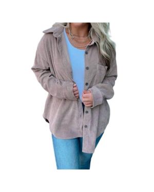 Blu Pepper Memory Corduroy Jacket - Gray