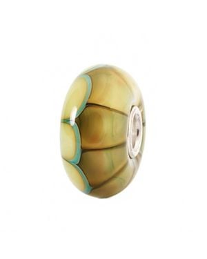Trollbeads Pumpkin Glass Bead Charm - Metallic