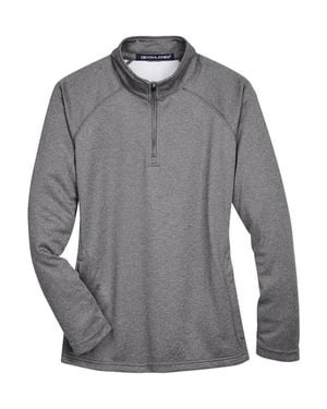 Devon & Jones Stretch Tech-Shell Compass Quarter-Zip Pullover - Gray