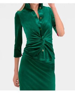 Gretchen Scott Twist & Shout Top - Green