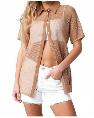 Olivaceous Brielle Short Sleeves Top - White