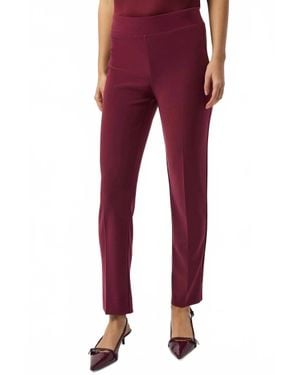 Joseph Ribkoff Classic Straight Pull-On Pants - Red