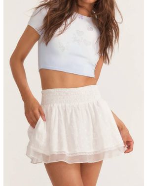 LoveShackFancy Ilona Skirt - White