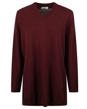 BITE STUDIOS North V-Neck Sweater - Red