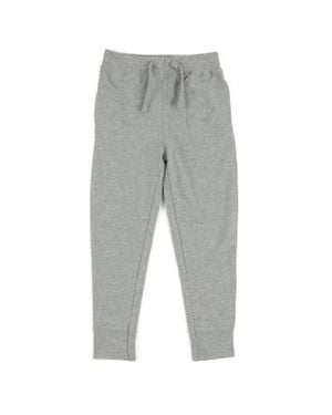 Leveret Kids Drawstring Jogger Pants Neutral Solid Color - Gray