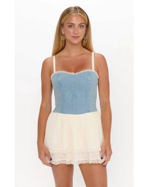 Show Me Your Mumu Geneva Sleeveless Mini Dress - Blue