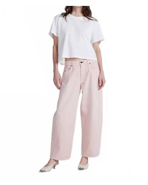 ASKK NY Catamarann High-Rise Barrel Jean - Pink